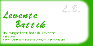 levente battik business card